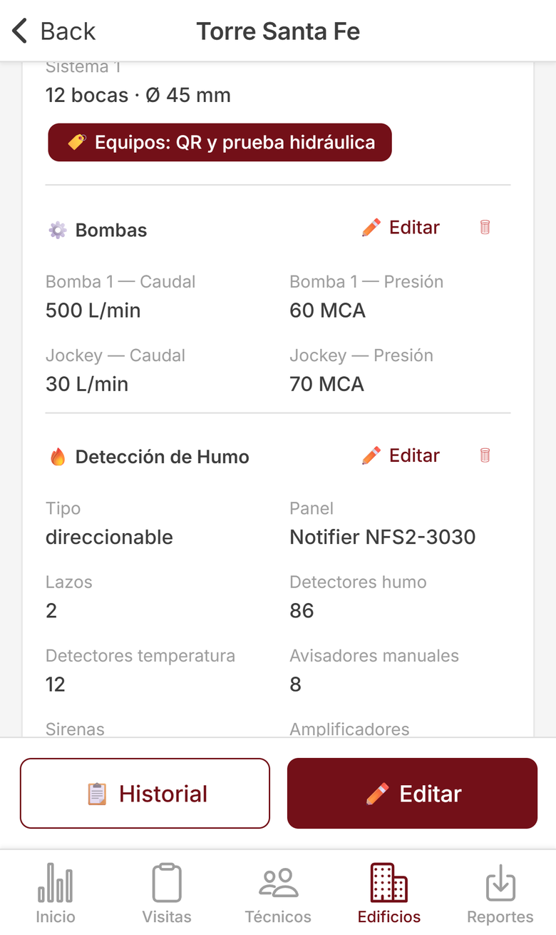 La ficha de cada edificio, en tu celular — captura 1